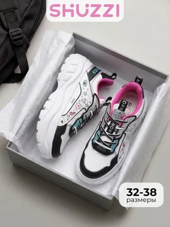 Кроссовки для девочки натуральная кожа на высокой платформе